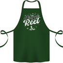 The Struggle is Real Funny Fisherman Fishing Cotton Apron 100% Organic Forest Green
