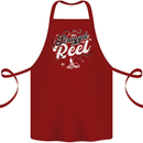The Struggle is Real Funny Fisherman Fishing Cotton Apron 100% Organic Maroon