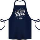 The Struggle is Real Funny Fisherman Fishing Cotton Apron 100% Organic Navy Blue