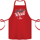 The Struggle is Real Funny Fisherman Fishing Cotton Apron 100% Organic Red