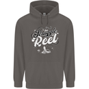 The Struggle is Real Funny Fisherman Fishing Mens 80% Cotton Hoodie Charcoal