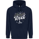 The Struggle is Real Funny Fisherman Fishing Mens 80% Cotton Hoodie Navy Blue