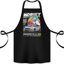 Tokyo Drifting Anime Drift Car Japan Cotton Apron 100% Organic Black