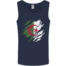 Torn Algeria Flag Algerian Day Football Mens Vest Tank Top Navy Blue
