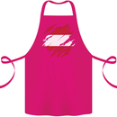 Torn Austria Flag Austrian Day Football Cotton Apron 100% Organic Pink