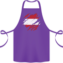 Torn Austria Flag Austrian Day Football Cotton Apron 100% Organic Purple