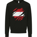 Torn Austria Flag Austrian Day Football Mens Sweatshirt Jumper Black