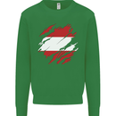 Torn Austria Flag Austrian Day Football Mens Sweatshirt Jumper Irish Green