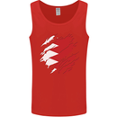 Torn Bahrain Flag Bahraini Day Football Mens Vest Tank Top Red