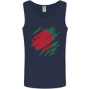Torn Bangladesh Flag Bangladeshi Day Football Mens Vest Tank Top Navy Blue