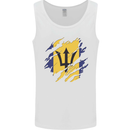 Torn Barbados Flag Barbadians Day Football Mens Vest Tank Top White