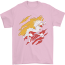 Torn Bhutan Flag Bhutanese Day Football Mens T-Shirt 100% Cotton Light Pink