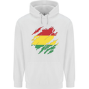 Torn Bolivia Flag Bolivian Day Football Mens 80% Cotton Hoodie White