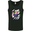 Torn Bosnia and Herzegovina Flag Day Football Mens Vest Tank Top Black