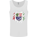 Torn Bosnia and Herzegovina Flag Day Football Mens Vest Tank Top White