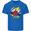 Torn Brunei Flag Bruneian Day Football Mens Cotton T-Shirt Tee Top Royal Blue
