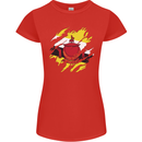 Torn Brunei Flag Bruneian Day Football Womens Petite Cut T-Shirt Red