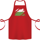 Torn Bulgaria Flag Bulgarian Day Football Cotton Apron 100% Organic Red