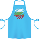 Torn Bulgaria Flag Bulgarian Day Football Cotton Apron 100% Organic Turquoise