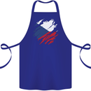 Torn Czechia Flag Czech Republic Day Football Cotton Apron 100% Organic Royal Blue
