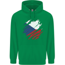 Torn Czechia Flag Czech Republic Day Football Mens 80% Cotton Hoodie Irish Green