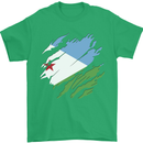 Torn Djibouti Flag Djiboutians Day Football Mens T-Shirt 100% Cotton Irish Green