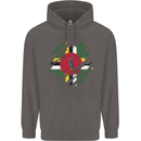 Torn Dominica Flag Dominican Day Football Mens 80% Cotton Hoodie Charcoal
