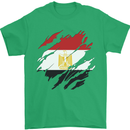 Torn Egypt Flag Egyptian Day Football Mens T-Shirt 100% Cotton Irish Green