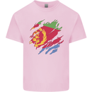 Torn Eritrean Flag Eritrea Flag Day Football Mens Cotton T-Shirt Tee Top Light Pink