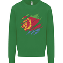 Torn Eritrean Flag Eritrea Flag Day Football Mens Sweatshirt Jumper Irish Green