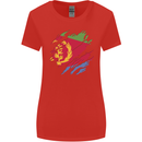 Torn Eritrean Flag Eritrea Flag Day Football Womens Wider Cut T-Shirt Red