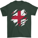 Torn Georgia Flag Georgian Day Football Mens T-Shirt 100% Cotton Forest Green