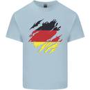 Torn Germany Flag German Day Football Mens Cotton T-Shirt Tee Top Light Blue