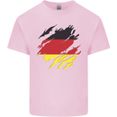 Torn Germany Flag German Day Football Mens Cotton T-Shirt Tee Top Light Pink