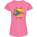 Torn Grenada Flag Grenadians Day Football Womens Petite Cut T-Shirt Azalea