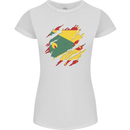 Torn Grenada Flag Grenadians Day Football Womens Petite Cut T-Shirt White