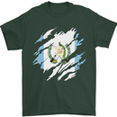 Torn Guatemala Flag Guatemalan Day Football Mens T-Shirt 100% Cotton Forest Green