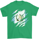Torn Guatemala Flag Guatemalan Day Football Mens T-Shirt 100% Cotton Irish Green