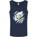 Torn Guatemala Flag Guatemalan Day Football Mens Vest Tank Top Navy Blue