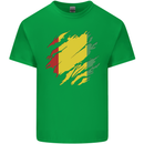 Torn Guinea Flag Guinean Day Football Mens Cotton T-Shirt Tee Top Irish Green