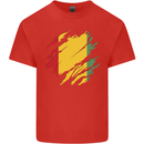 Torn Guinea Flag Guinean Day Football Mens Cotton T-Shirt Tee Top Red