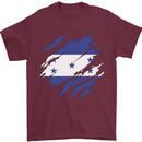 Torn Honduras Flag Honduran Day Football Mens T-Shirt 100% Cotton Maroon