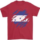 Torn Honduras Flag Honduran Day Football Mens T-Shirt 100% Cotton Red