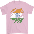 Torn India Flag Indian Day Football Mens T-Shirt 100% Cotton Light Pink