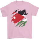 Torn Jordan Flag Jordanian Day Football Mens T-Shirt 100% Cotton Light Pink