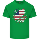 Torn Liberia Flag Liberian Day Football Mens Cotton T-Shirt Tee Top Irish Green