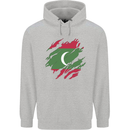 Torn Maldives Flag Maldivian Day Football Mens 80% Cotton Hoodie Sports Grey