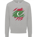 Torn Maldives Flag Maldivian Day Football Mens Sweatshirt Jumper Sports Grey