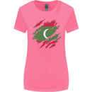 Torn Maldives Flag Maldivian Day Football Womens Wider Cut T-Shirt Azalea