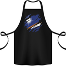 Torn Marshall Islands Flag Day Football Cotton Apron 100% Organic Black